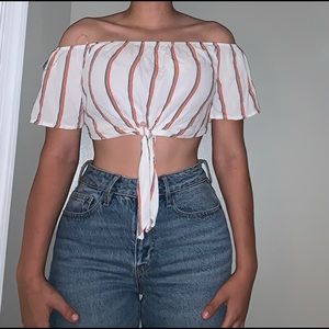 PacSun Flowing striped crop top